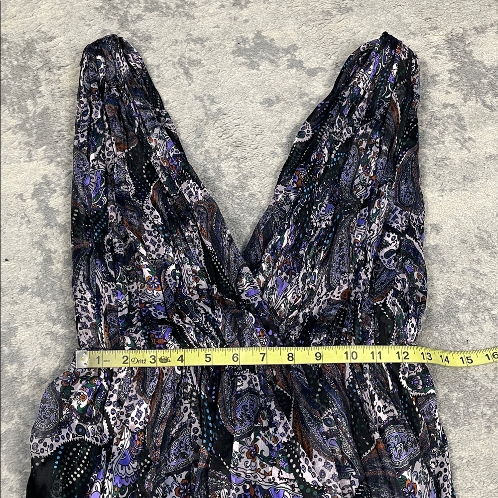 NWT Etro Runway Silk Paisley Deep V Maxi Dress Gown Sz 40 - Picture 10 of 16